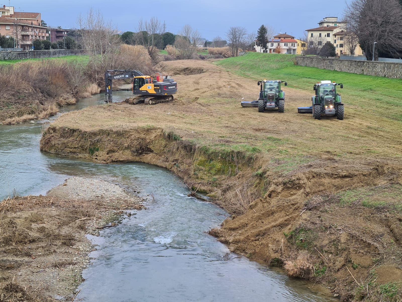 Lavori sul fiume Elsa - Ponte via Benozzo Gozzoli