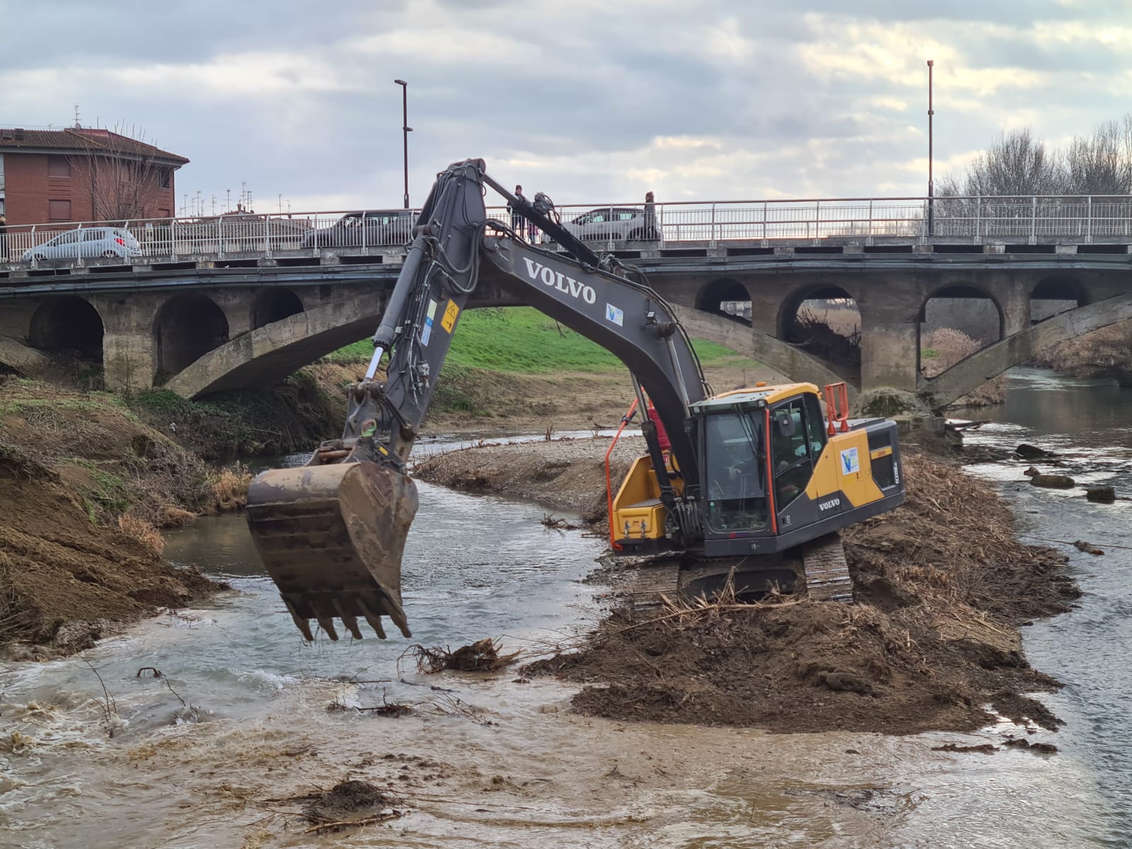 Lavori sul fiume Elsa - Ponte via Benozzo Gozzoli